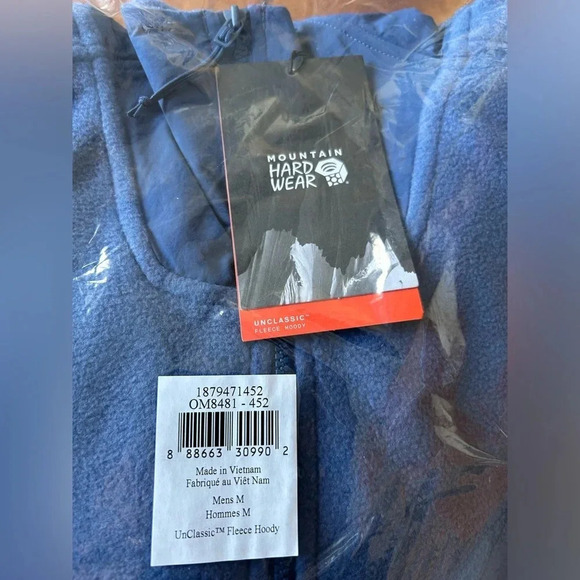 Mountain Hardwear Men's Medium UnClassic Fleece Pullover Jacket NWT Navy Blue - Picture 6 of 12